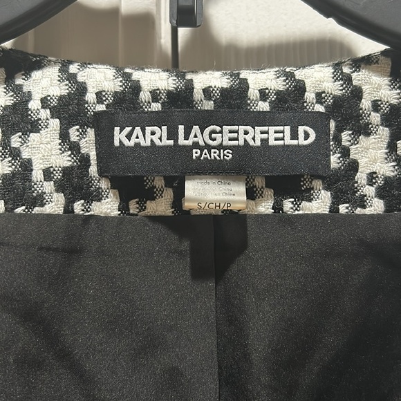 Karl Lagerfeld Beautiful Black & White Classic Jacket ,Size S - Picture 2 of 5